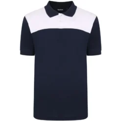 Bigdude Colour Block Polo Shirt Navy