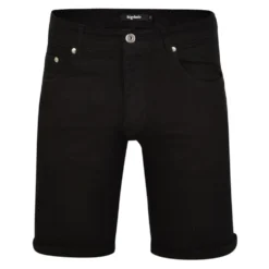 Bigdude Stretch Denim Shorts Black