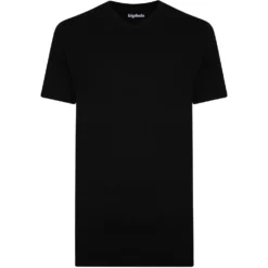 Bigdude Plain V-Neck T-Shirt Black