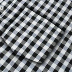 Bigdude Checked Poplin Long Sleeve Shirt Black/White -Big Dude Clothing Shop c096df23 52fb4c34 3