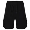 Bigdude Elasticated Waist Zip Pocket Cargo Shorts Black