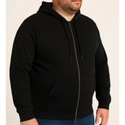 Bigdude Original Full Zip Hoody Black -Big Dude Clothing Shop c239c00f life2 us23h04 01 black