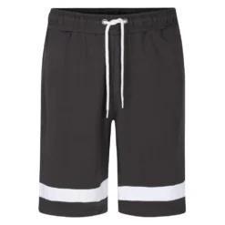 Bigdude Contrast Stripe Loopback Shorts Charcoal
