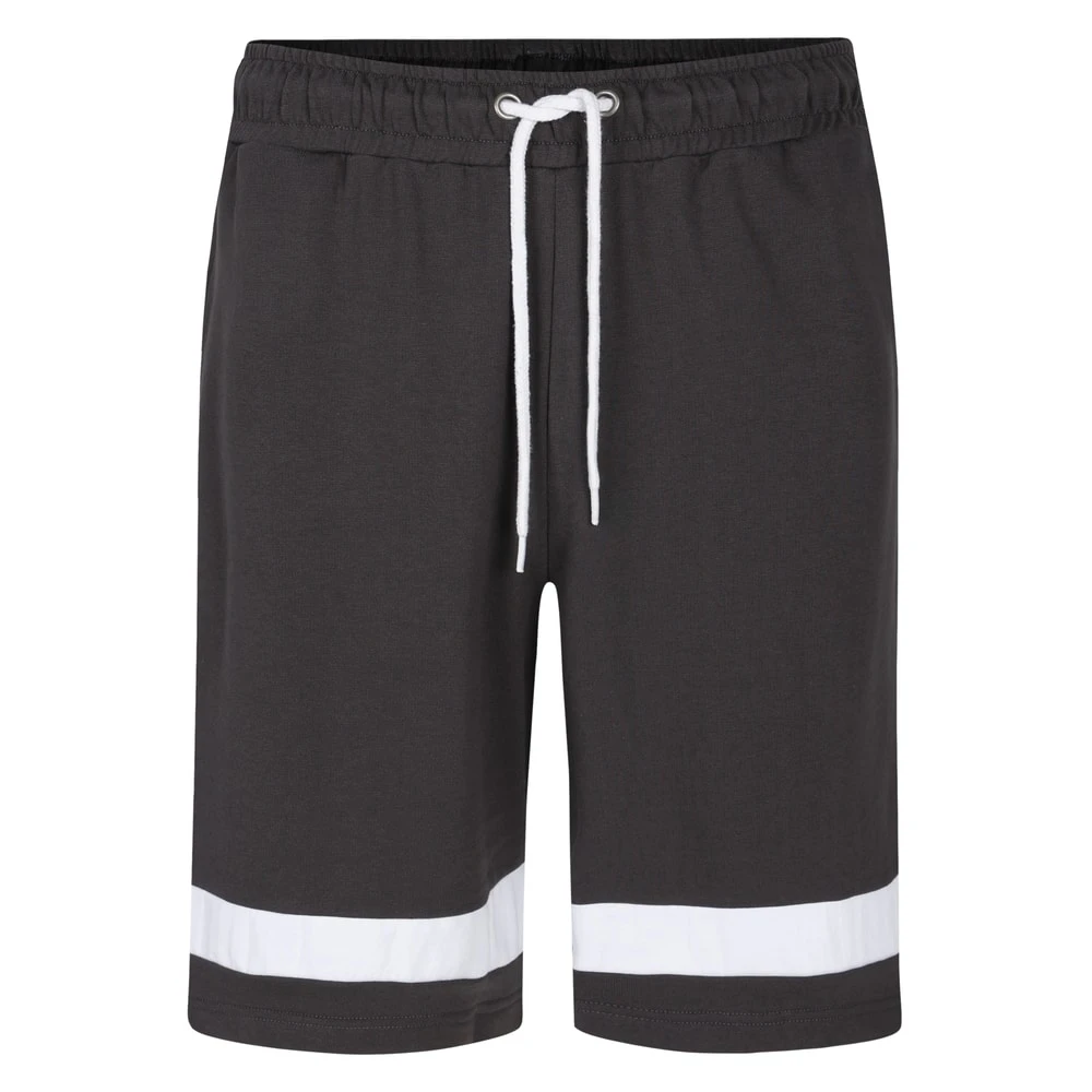 Bigdude Contrast Stripe Loopback Shorts Charcoal