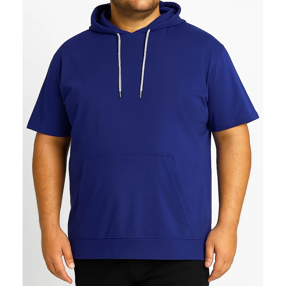 Bigdude Short Sleeve Hoody Cobalt Blue 7 Bigdude Short Sleeve Hoody Cobalt Blue - Image 7