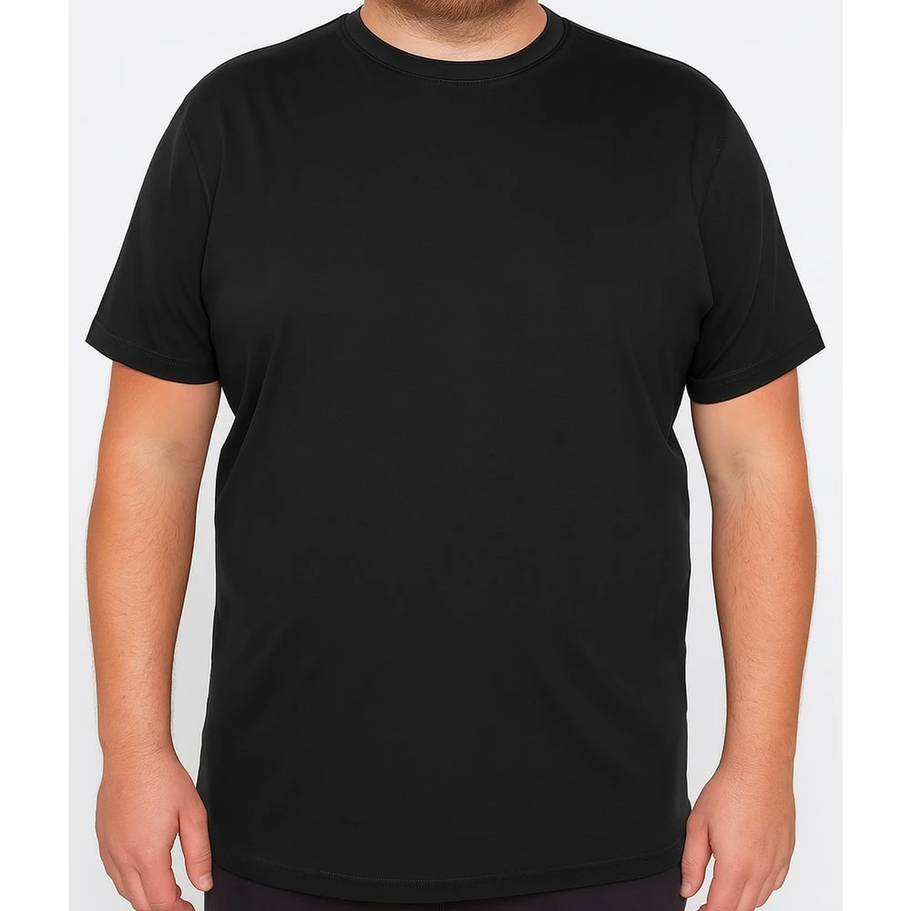 Bigdude 3 Pack Plain T-Shirts Black 5 Bigdude 3 Pack Plain T-Shirts Black - Image 5