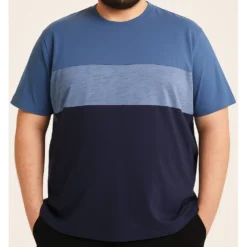 Bigdude Cut & Sew Space Dye T-Shirt Navy 10 Bigdude Cut & Sew Space Dye T-Shirt Navy -Big Dude Clothing Shop c50b5e93 life1 us24ts69 02 navy