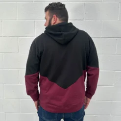 Bigdude Block Panel Hoody Black/Burgundy 8 Bigdude Block Panel Hoody Black/Burgundy -Big Dude Clothing Shop c62fd43c bd24h15 10 burgundy201