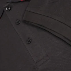 Bigdude Pique Polo With Chunky Tipping Charcoal -Big Dude Clothing Shop c6e7cf77 closeup1 us25p05 07 charcoal