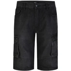 Bigdude Cargo Denim Shorts Black