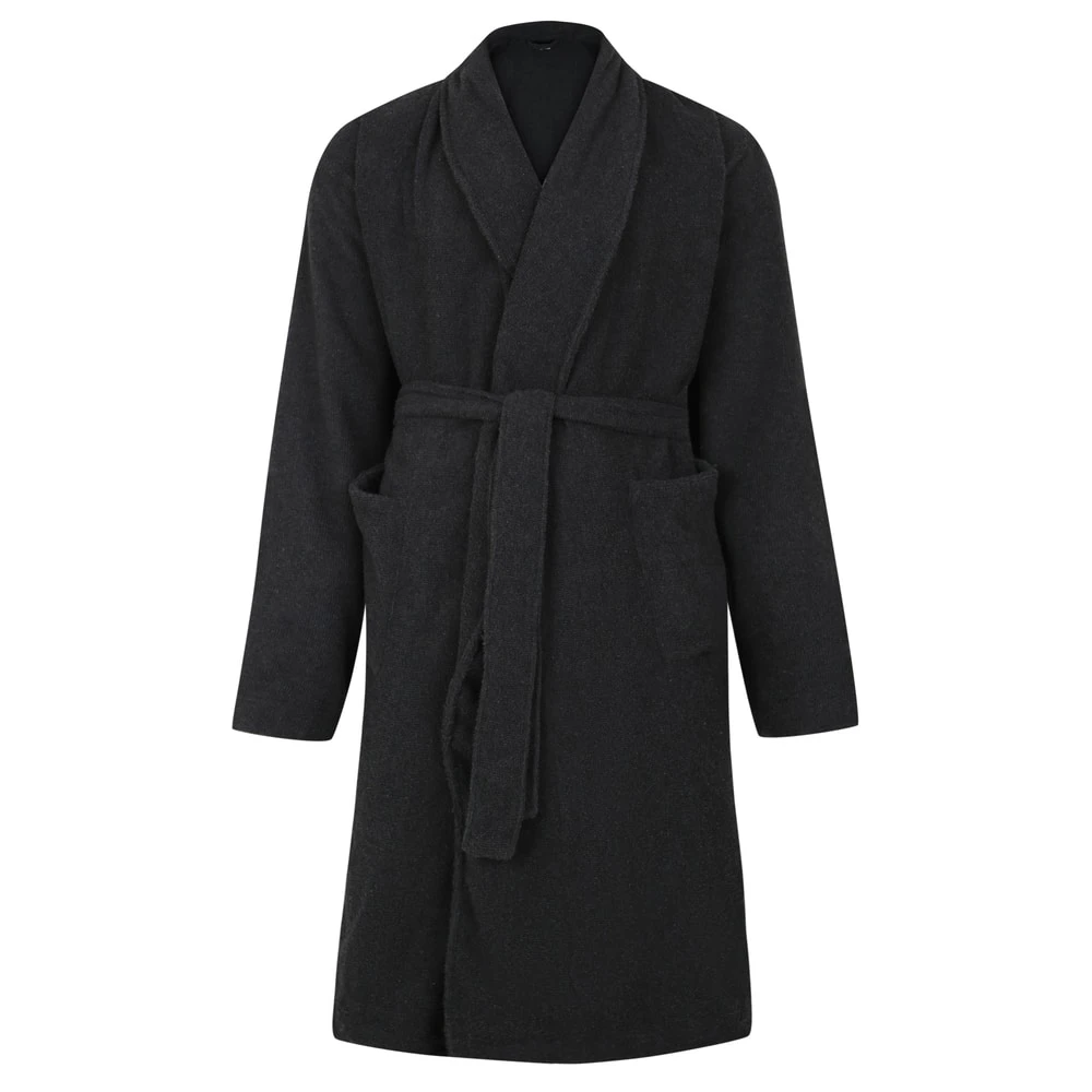 Bigdude Terry Towelling Dressing Gown Charcoal 1 Bigdude Terry Towelling Dressing Gown Charcoal