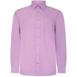 Bigdude Classic Long Sleeve Poplin Shirt Violet