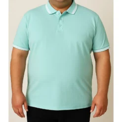 Bigdude Tipped Polo Shirt Turquoise -Big Dude Clothing Shop cca8a999 life1 us20tp01 06 turquoise