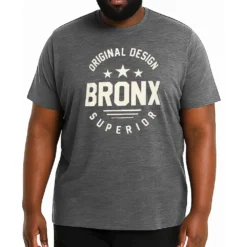 Bigdude Space Dye Bronx Print T-Shirt Charcoal 8 Bigdude Space Dye Bronx Print T-Shirt Charcoal -Big Dude Clothing Shop cd548c9a life1 us24ts71 07 charcoal