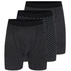 Bigdude 3 Pack Pattern Boxers Black