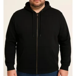 Bigdude Original Full Zip Hoody Black -Big Dude Clothing Shop cdb74f09 life1 us23h04 01 black