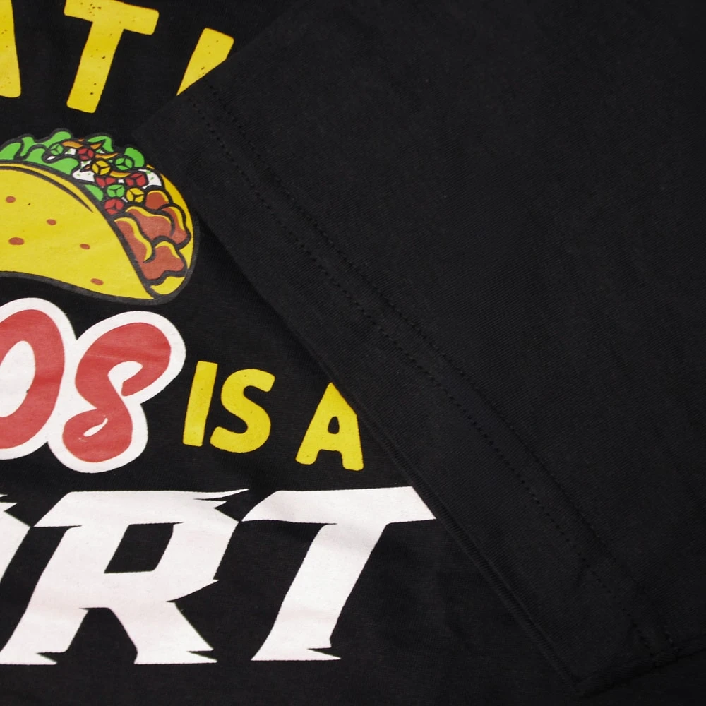 Bigdude Tacos Is A Sport Print T-Shirt Black 4 Bigdude Tacos Is A Sport Print T-Shirt Black - Image 4