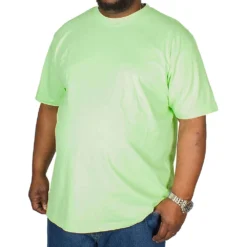 Bigdude Plain Crew Neck T-Shirt Lime Green -Big Dude Clothing Shop d139e878 img 6358 clipped rev 1 1