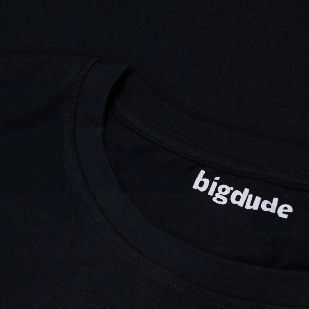 Bigdude Small Chest Print T-Shirt Black 2 Bigdude Small Chest Print T-Shirt Black - Image 2