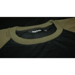 Bigdude Raglan Contrast Crew Neck Sweatshirt Black/Khaki -Big Dude Clothing Shop d61ec6a1 rf3