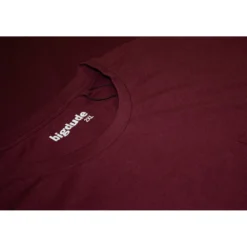 Bigdude Plain Crew Neck T-Shirt With Pocket Burgundy -Big Dude Clothing Shop d647c0ef img 9201
