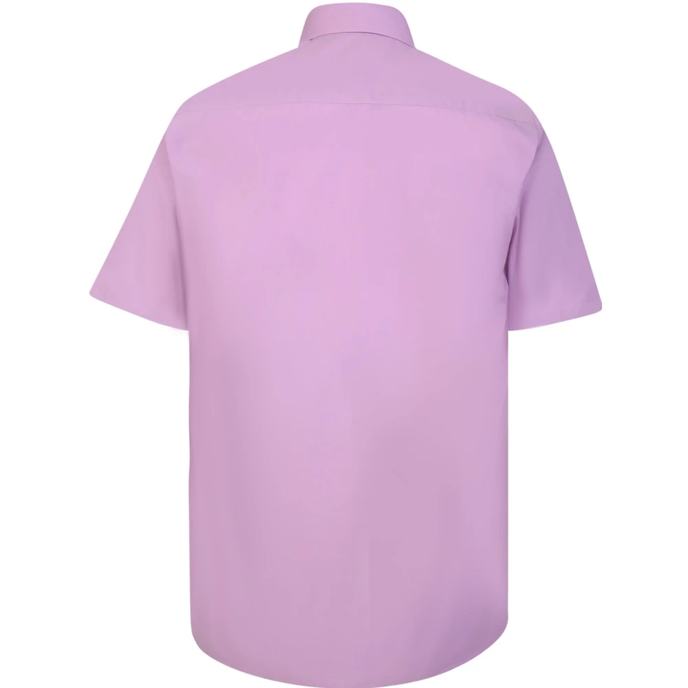Bigdude Classic Short Sleeve Poplin Shirt Violet 2 Bigdude Classic Short Sleeve Poplin Shirt Violet - Image 2