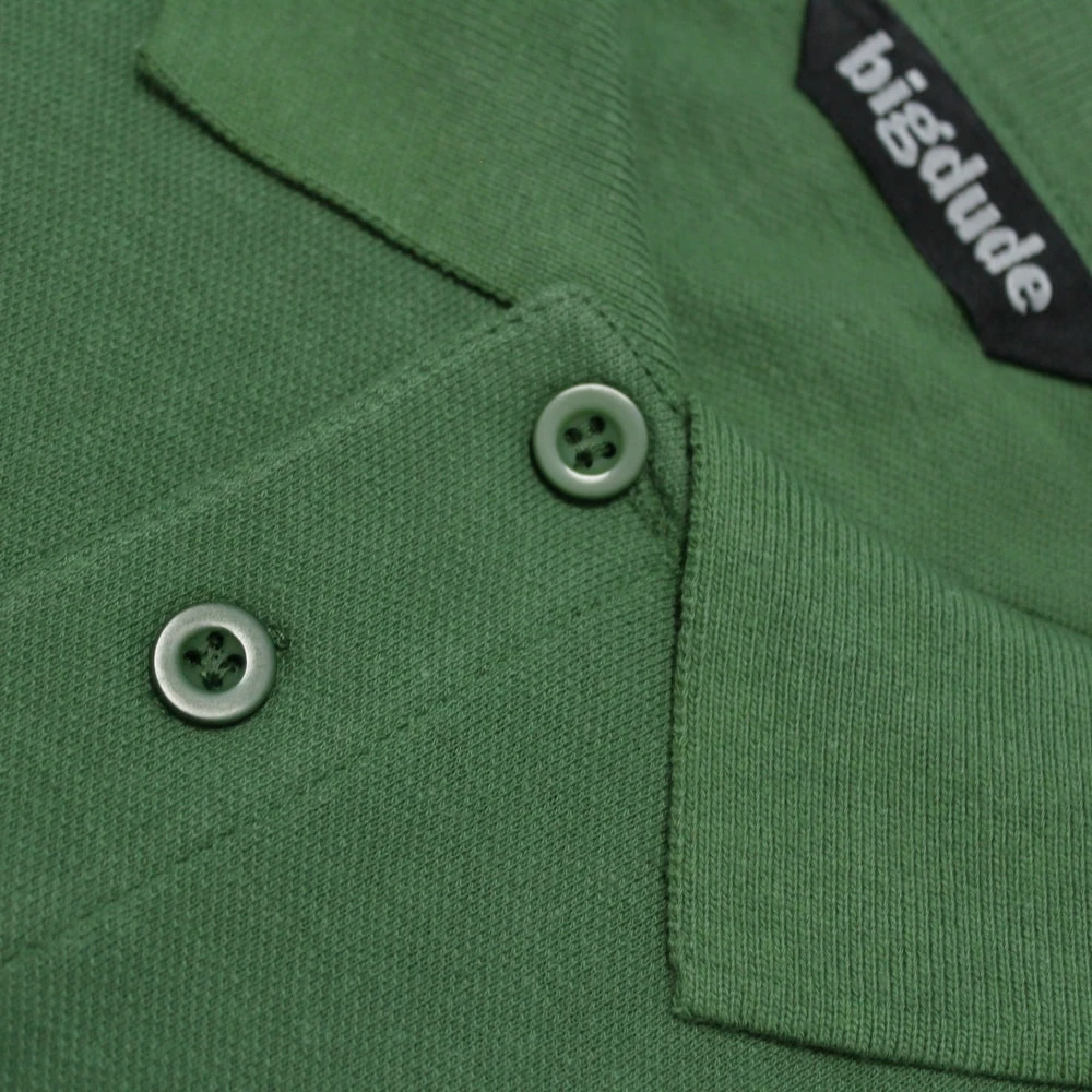 Bigdude Plain Polo Shirt Deep Green 5 Bigdude Plain Polo Shirt Deep Green - Image 5
