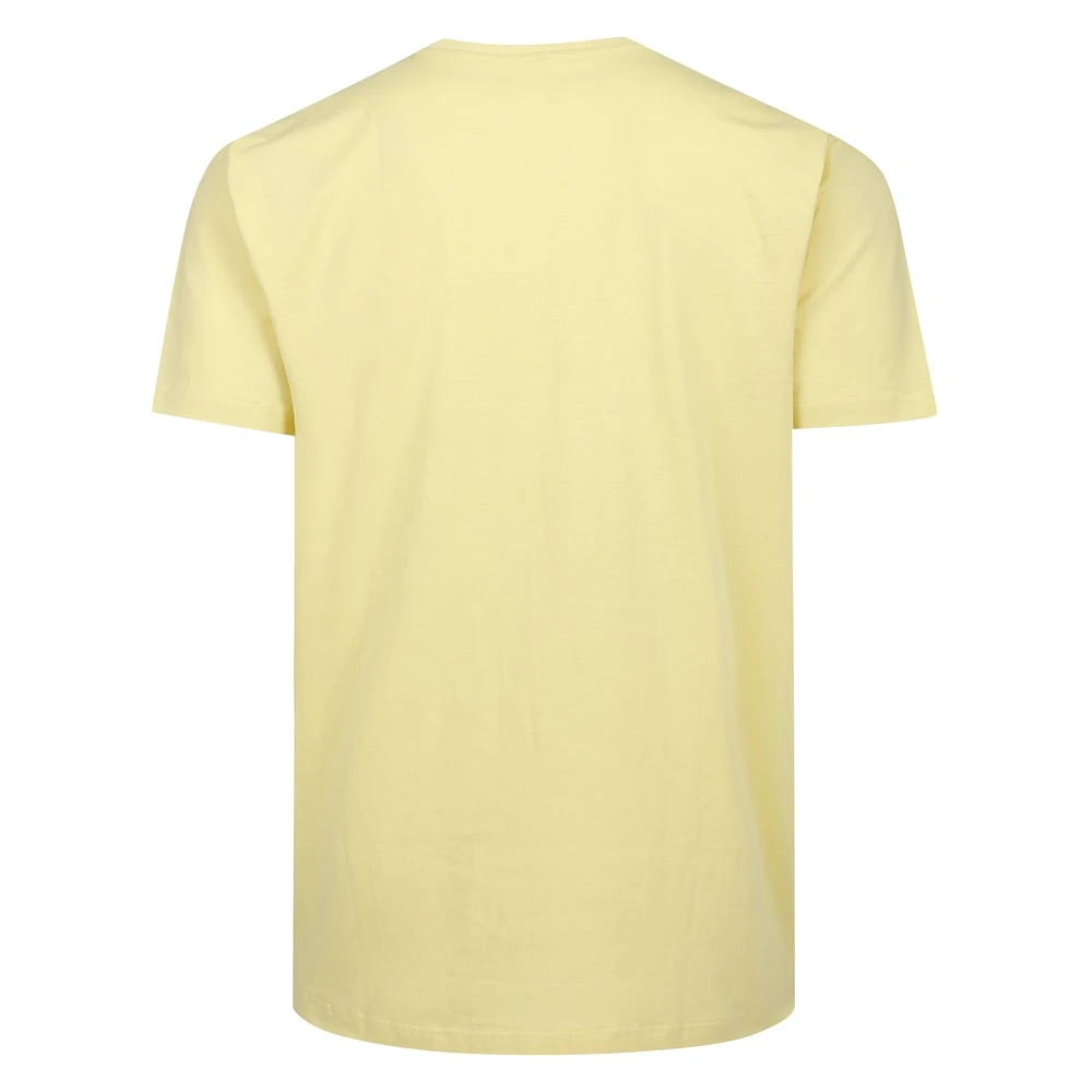 Bigdude Tropical Vibes Print T-Shirt Yellow 2 Bigdude Tropical Vibes Print T-Shirt Yellow - Image 2