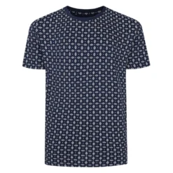 Bigdude Ornamental Allover Pyjama Set Navy -Big Dude Clothing Shop dbba7d6c 1866f8d9 bd25pj01 02 top 1