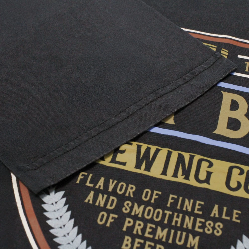 Bigdude Acid Wash Craft Beer Print T-Shirt Washed Black 3 Bigdude Acid Wash Craft Beer Print T-Shirt Washed Black - Image 3