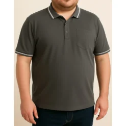 Bigdude Performance Polo Charcoal -Big Dude Clothing Shop dde086a8 life1 bd25p21 07 charcoal