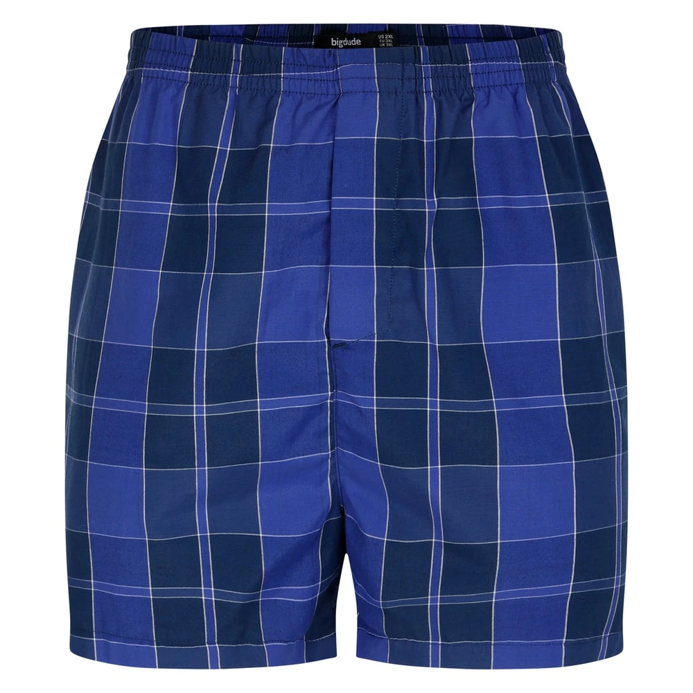 Bigdude 3 Pack Woven Boxer Shorts Navy 4 Bigdude 3 Pack Woven Boxer Shorts Navy - Image 4
