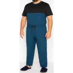 Bigdude Cut & Sew Pyjama Set Petrol/Charcoal -Big Dude Clothing Shop e306adb4 life1 us23pj21 61 petrol