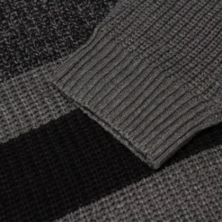 Bigdude Colour Block Knitted Jumper Charcoal Marl -Big Dude Clothing Shop e31239d5 2