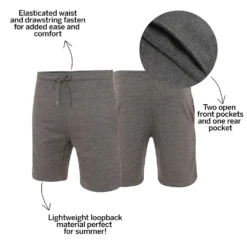 Bigdude Loop Back Jogger Shorts Charcoal -Big Dude Clothing Shop e33ce935 bd20lsh0120grey