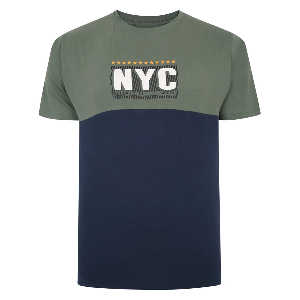 Bigdude NYC Print Cut & Sew T-Shirt Sage Green 1 Bigdude NYC Print Cut & Sew T-Shirt Sage Green