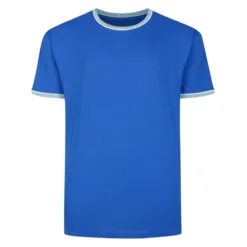 Bigdude Contrast Tipped T-Shirt Royal Blue