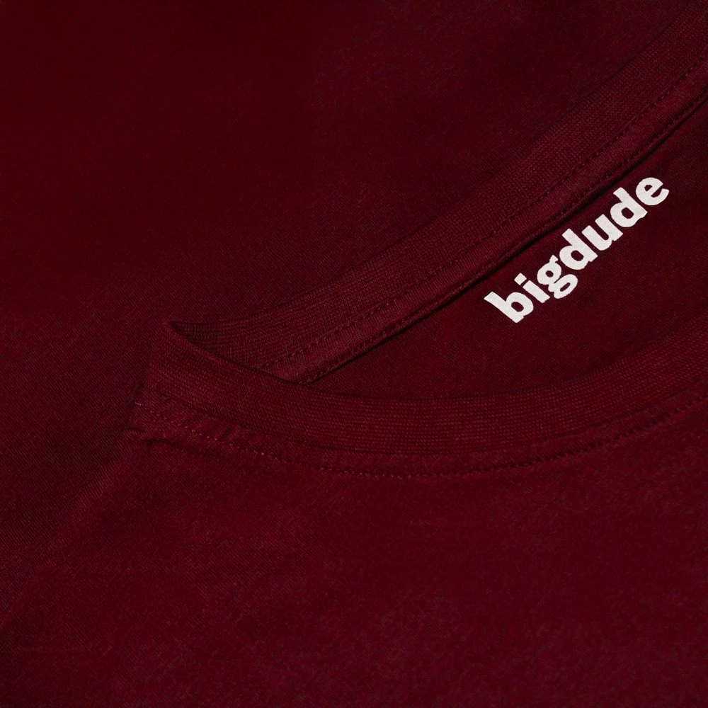 Bigdude Food Print T-Shirt Burgundy 3 Bigdude Food Print T-Shirt Burgundy - Image 3