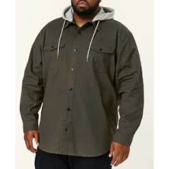 Bigdude Overshirt With Hood Olive -Big Dude Clothing Shop e9b5f180 life1 us24ls09 08 olive