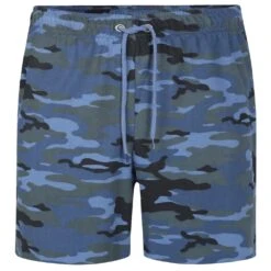 Bigdude Camo Loop Back Shorts Navy