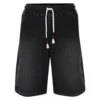 Bigdude Elasticated Waist Stretch Denim Shorts Black