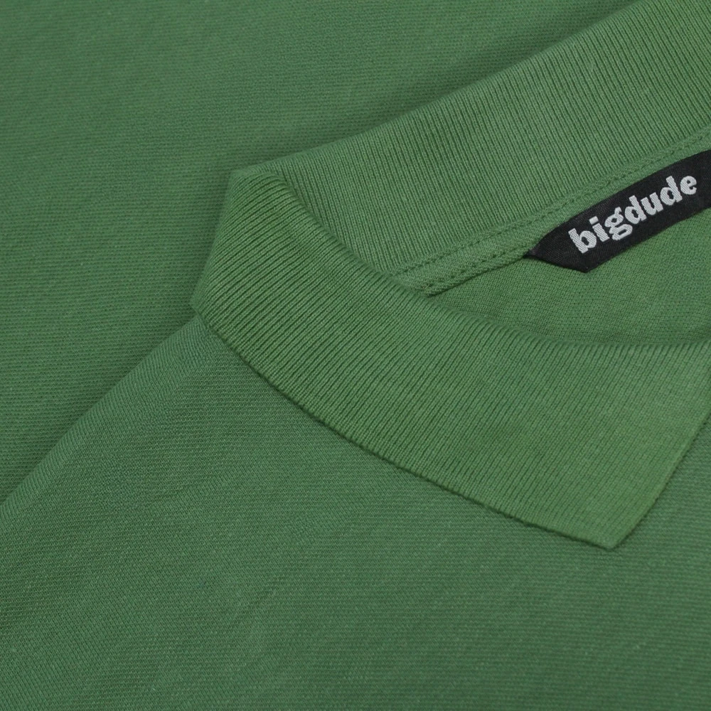 Bigdude Plain Polo Shirt Deep Green 3 Bigdude Plain Polo Shirt Deep Green - Image 3