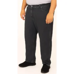 Bigdude Elasticated Waist Jeans Grey Wash -Big Dude Clothing Shop f1f85ffb life2 us19ej 05 greywash