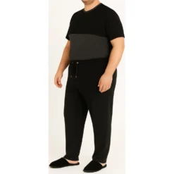 Bigdude Cut & Sew Pyjama Set Charcoal/Black 13 Bigdude Cut & Sew Pyjama Set Charcoal/Black -Big Dude Clothing Shop f2bb5675 life2 us23pj21 07 charcoal