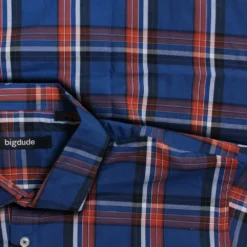 Bigdude Short Sleeve Check Shirt Blue 10 Bigdude Short Sleeve Check Shirt Blue -Big Dude Clothing Shop f3a0f7cb b25e1c12 1