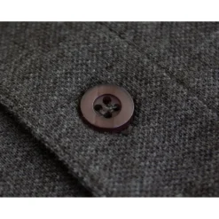 Bigdude Long Sleeve Polo Shirt Charcoal Marl -Big Dude Clothing Shop f5147a4c lsp1