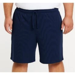 Bigdude Waffle Lounge Shorts Navy -Big Dude Clothing Shop f5868e95 life1 bd25sh29 02 navy