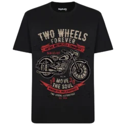 Bigdude Bike Print T-Shirt Black