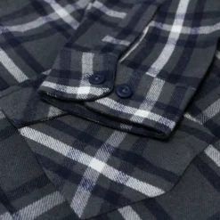 Bigdude Hooded Flannel Checked Shirt Charcoal/Navy -Big Dude Clothing Shop f62fdae6 a994f2e8 3
