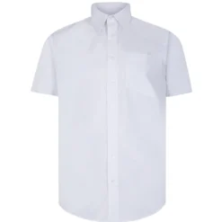Bigdude Classic Short Sleeve Poplin Shirt White -Big Dude Clothing Shop f6b81483 m30a6851